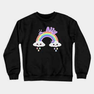 Ally Kawaii Rainbow Crewneck Sweatshirt